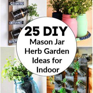 25 DIY Mason Jar Herb Garden Ideas for Indoor mason jar vegetable garden indoor herb garden indoor herb garden planters pallet herb garden
