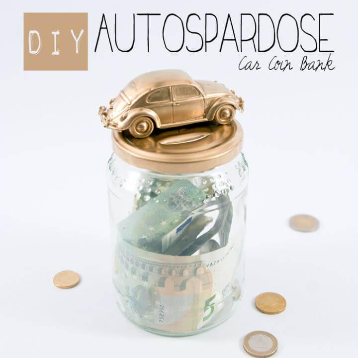 DIY Autospardose Mason Jar Coin Banks