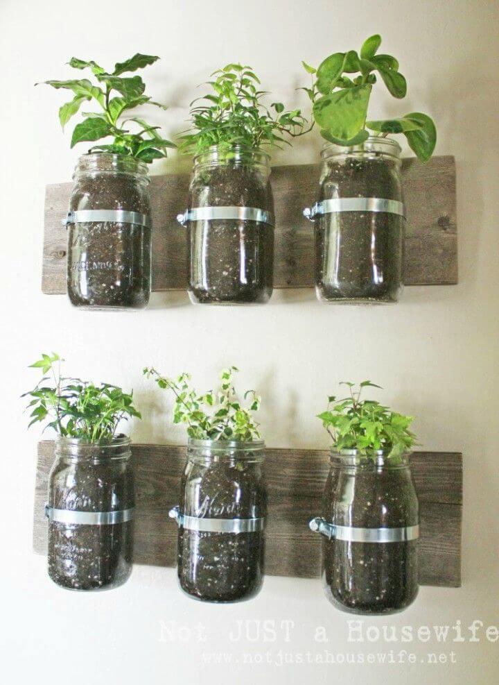 How to Build a Mason Jar Wall Planter