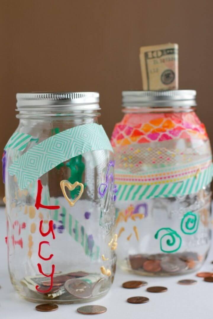 How To Decorate a Mason Jar Bank