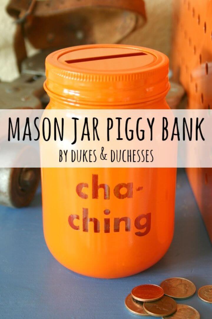 How To Make a Mason Jar Piggy Bank