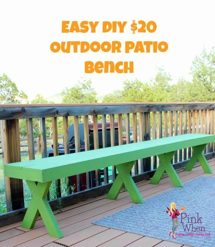 How to Make 20 Outdoor Patio Bench