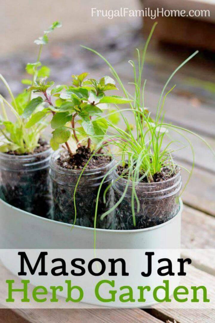 How to Make a Mason Jar Herb Garden at Home