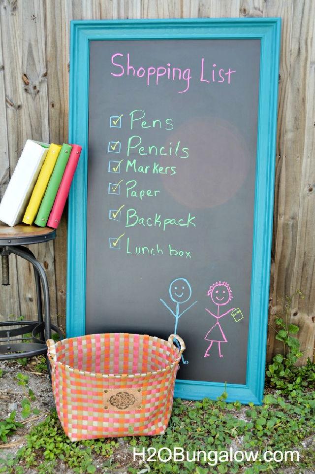 Homemade Large Chalkboard From an Old Frame