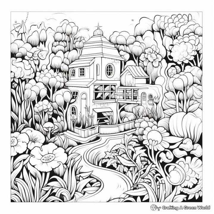 Artistic Botanical Garden Coloring Pages
