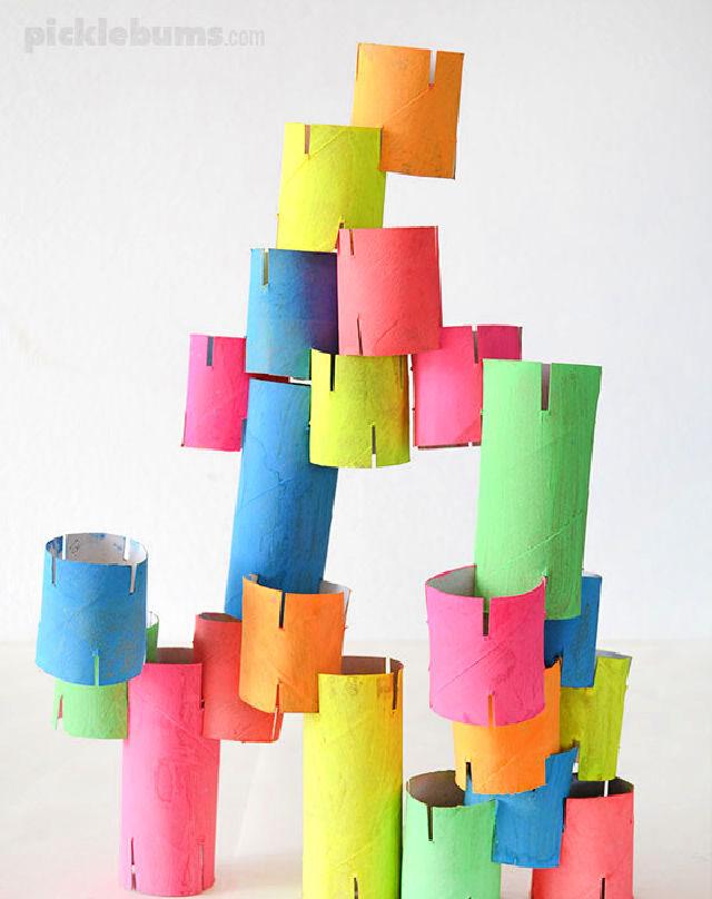 Awesome DIY Cardboard Tube Construction Toy