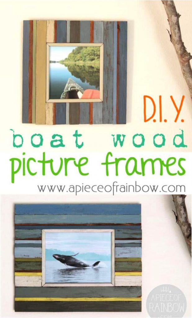 Beachy Style Picture Frames from Fence Wood