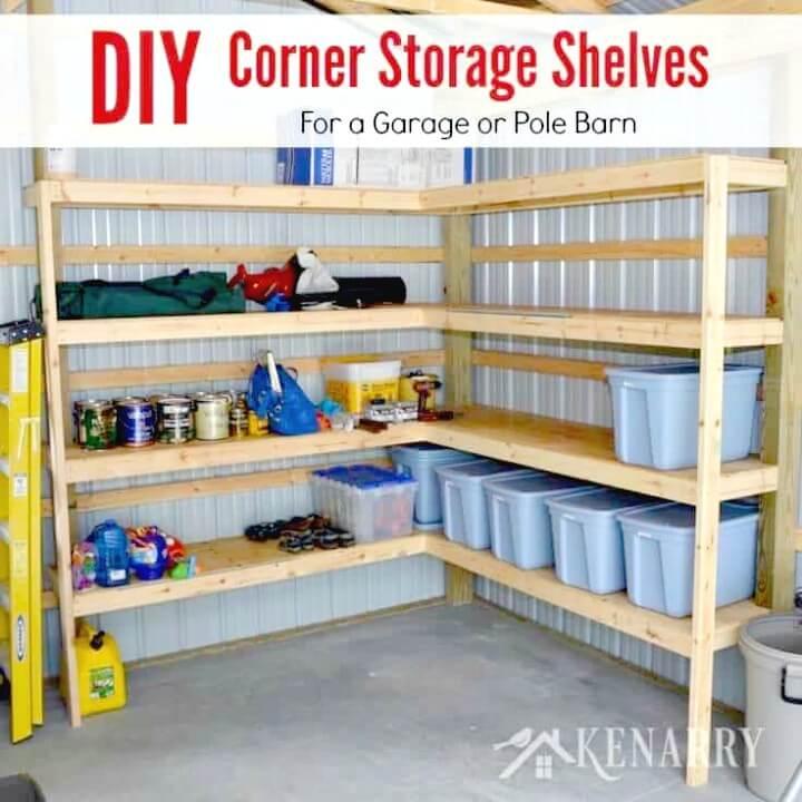 Build Corner Shelves for Garage or Pole Barn Storage