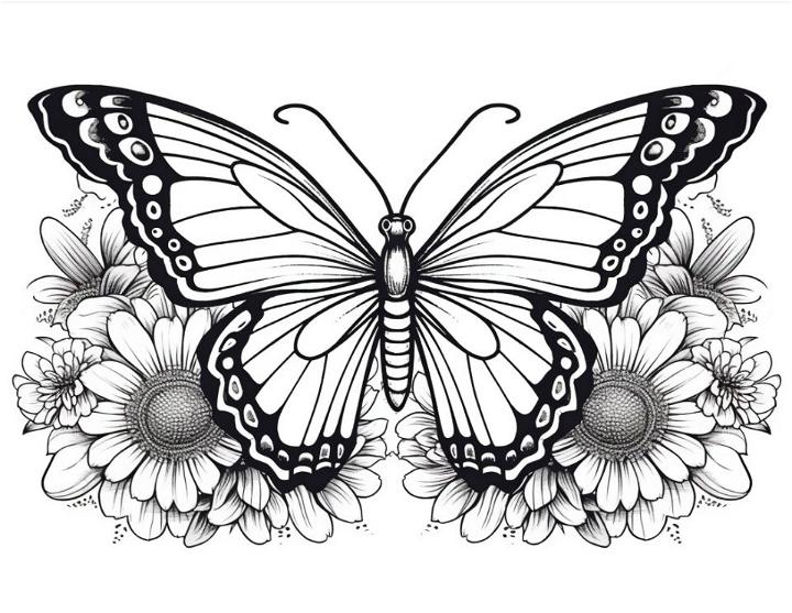 Butterfly Coloring Pages, Tracer Pages, and Posters