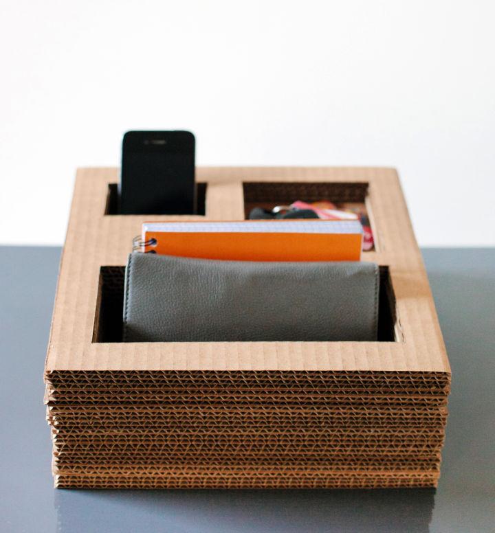 Making a Desk Organizer Out of Cardboard
