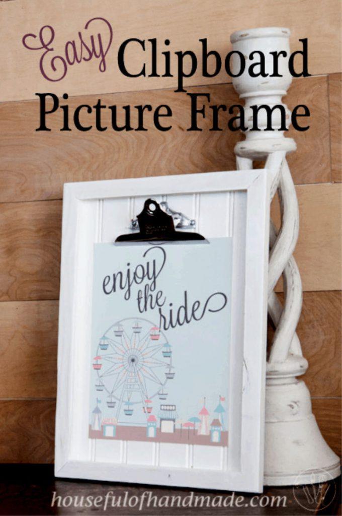 Clipboard Picture Frame with Beadboard