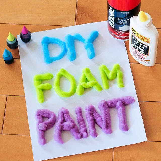 Colorful DIY 3 Ingredient Foam Paint