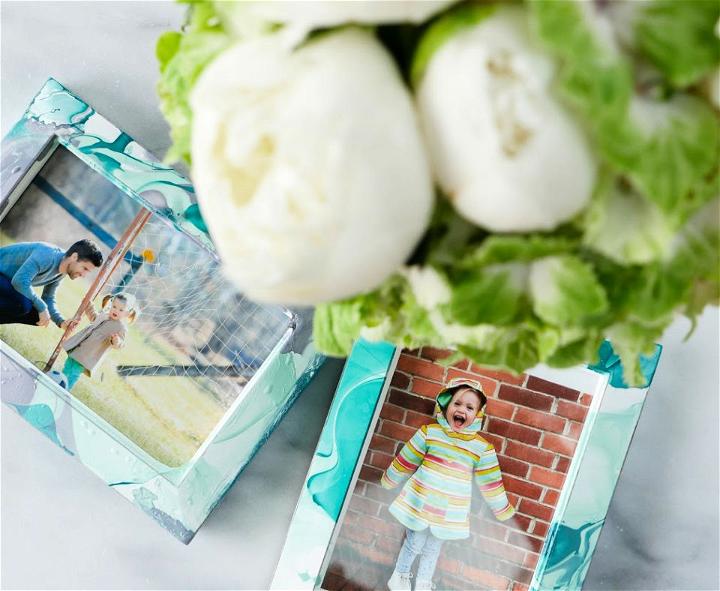 DIY Marbled Picture Frames