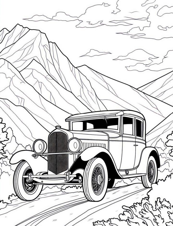 Free Cars Coloring Pages for Adults