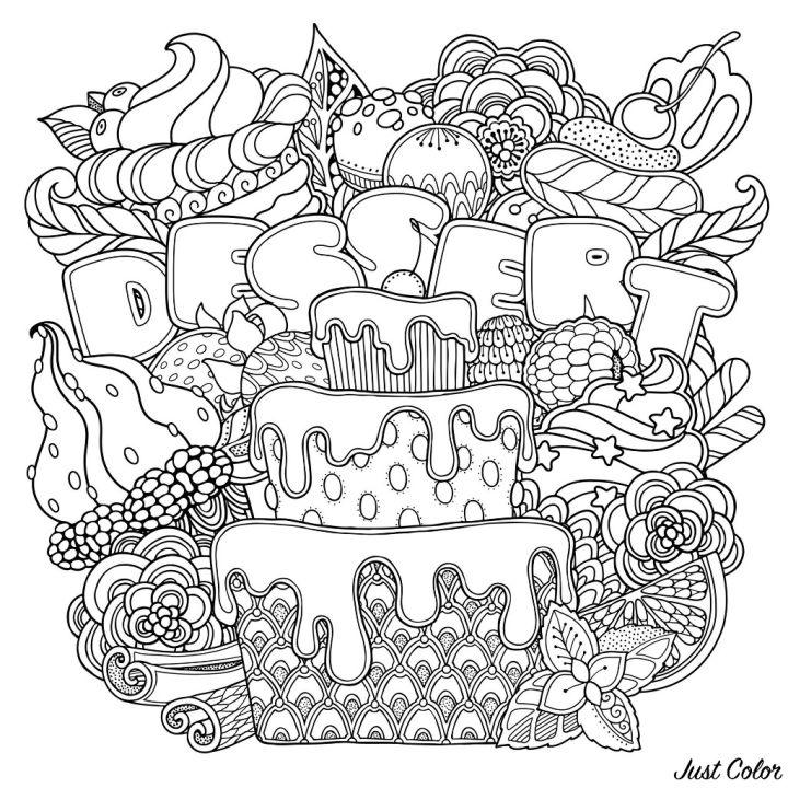 Free Coloring Pages of Desserts