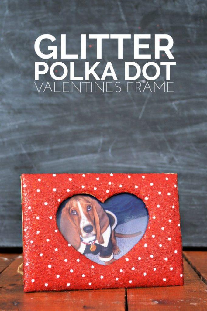 Glitter Polka Dot Valentines Frame