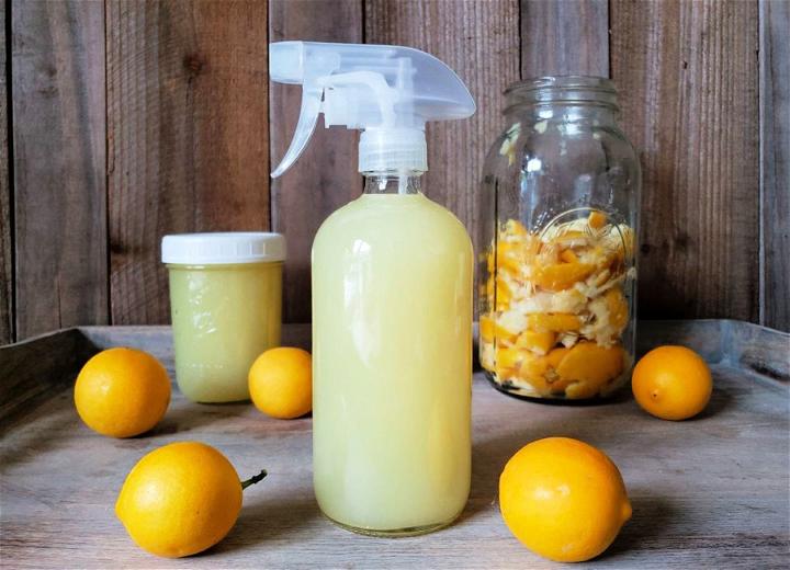 Homemade Lemon Vinegar Cleaning Spray