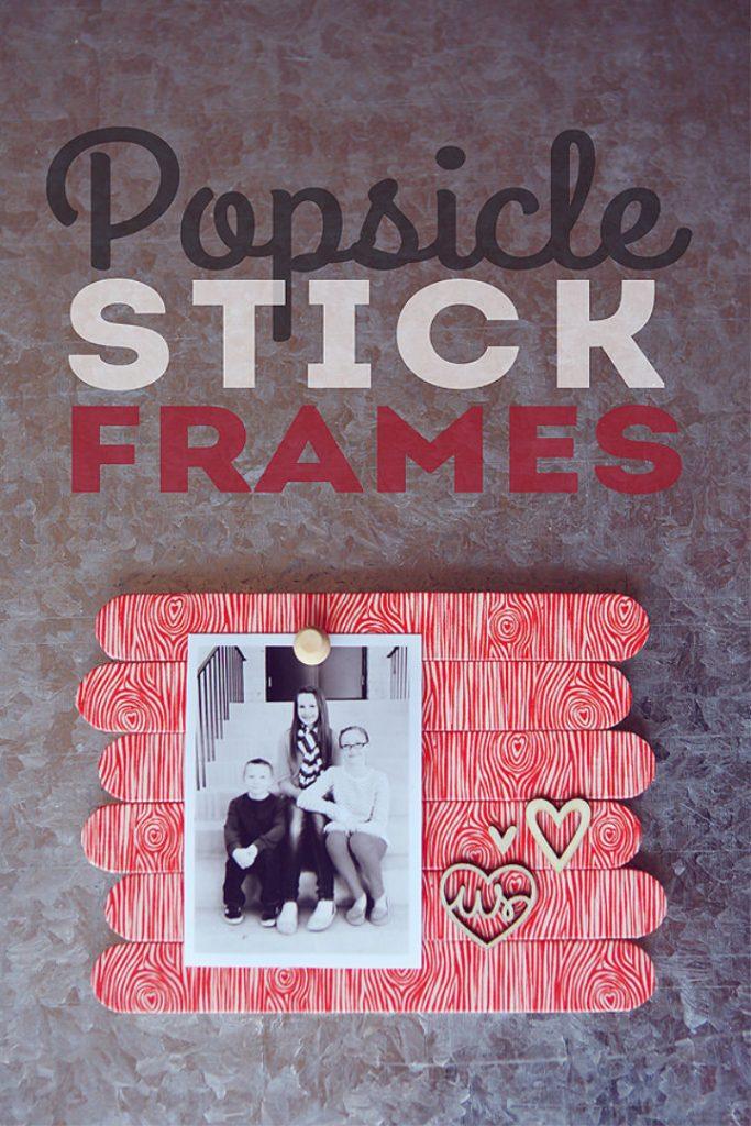 Homemade Popsicle Stick Picture Frames