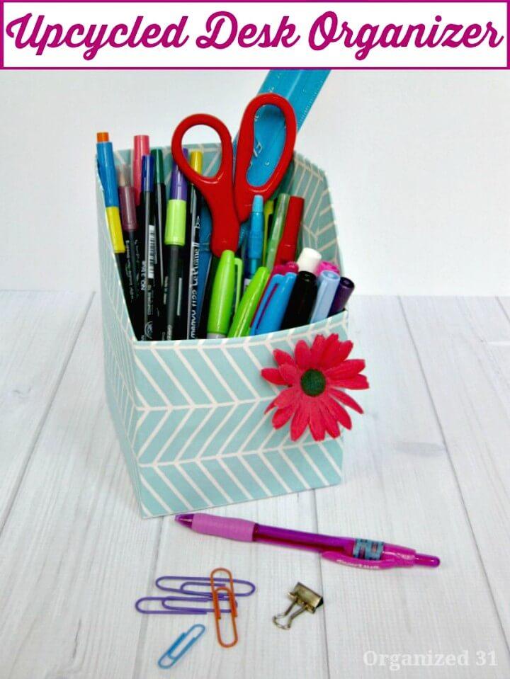 How To Upcycle Desk Organizer