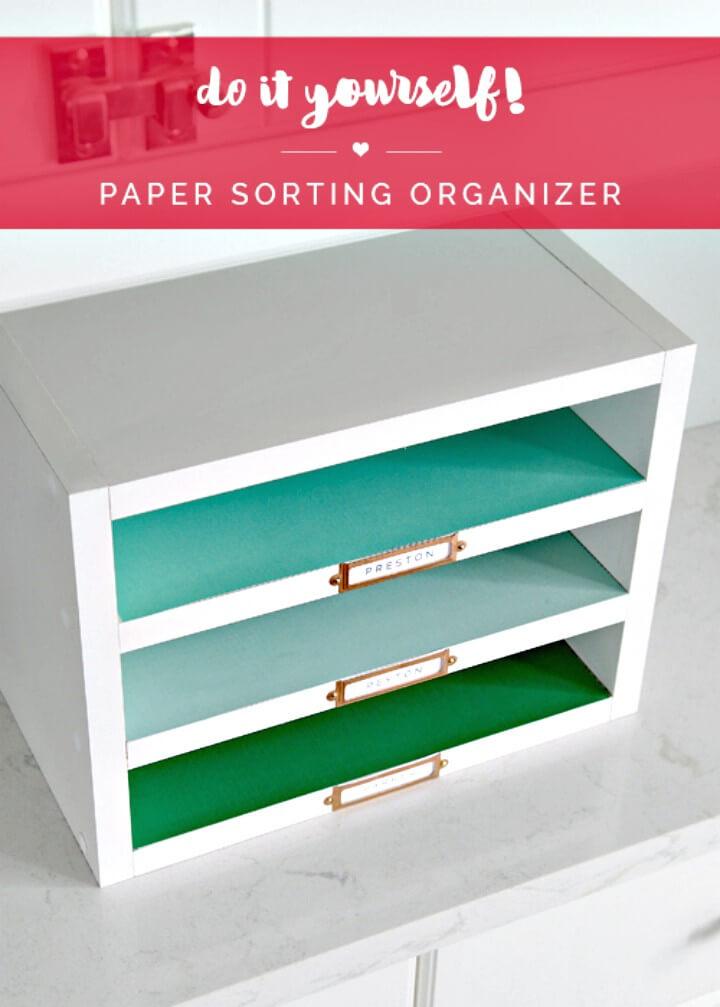 How To Make Paper Sorting Desktop Organizer