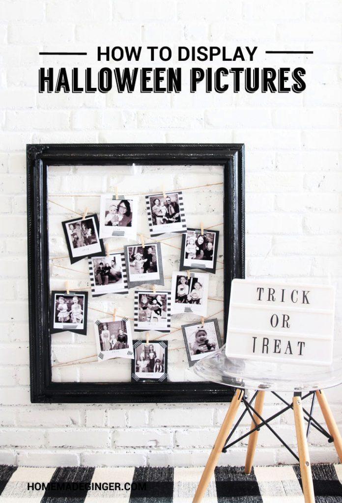 How to DIY Display Halloween Pictures