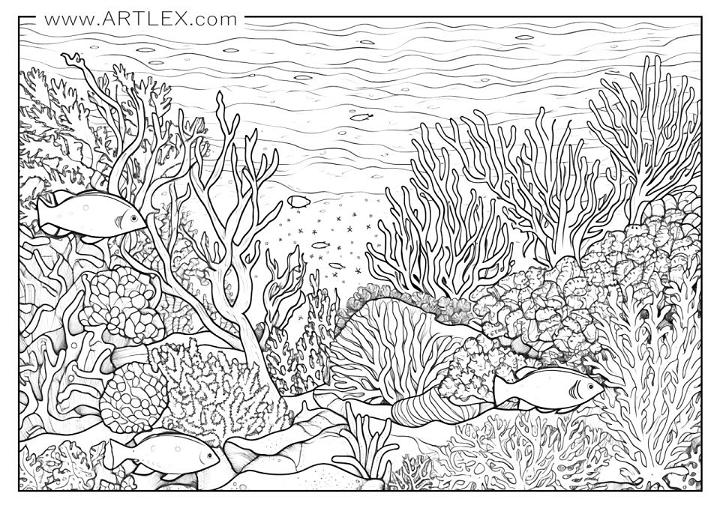 Ocean Depths Coloring Pages to Print