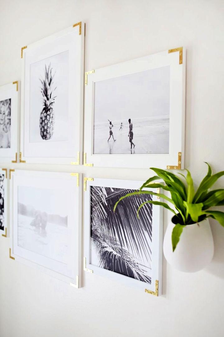 Simple DIY Frames With Gold Hardware
