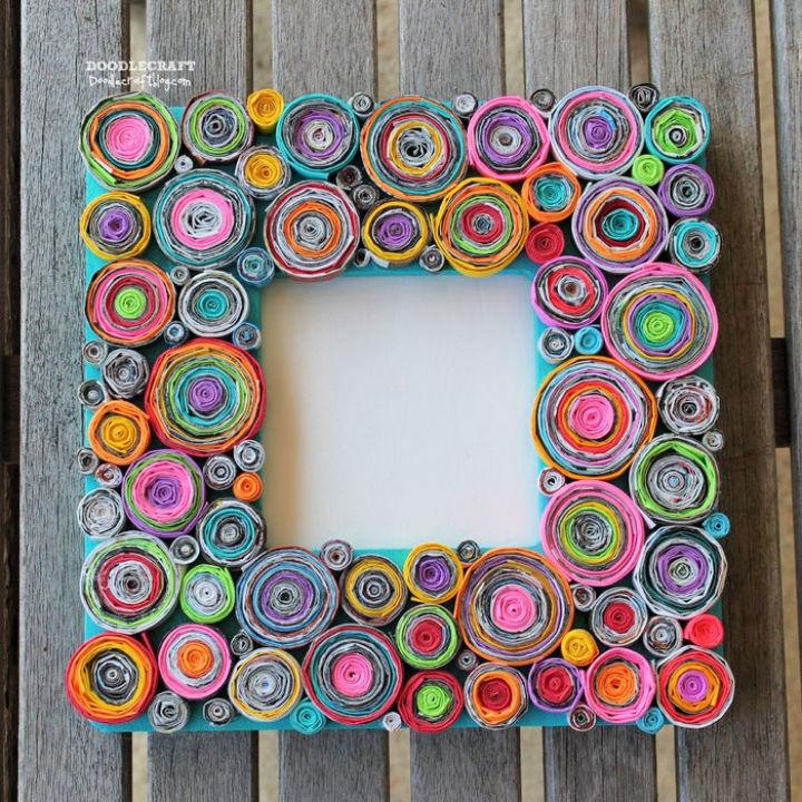 Upcycled Rolled Paper Frame