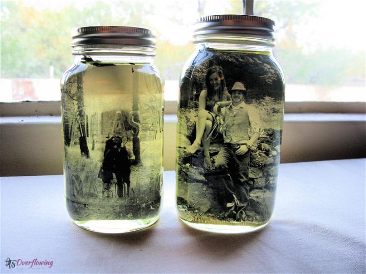 Vintage Pictures and Mason Jars DIY