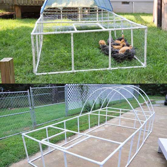 10 Free DIY PVC Chicken Tractor Plans • Its Overflowing