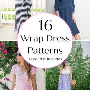 16 Best Wrap Dress Patterns Free PDF Includes