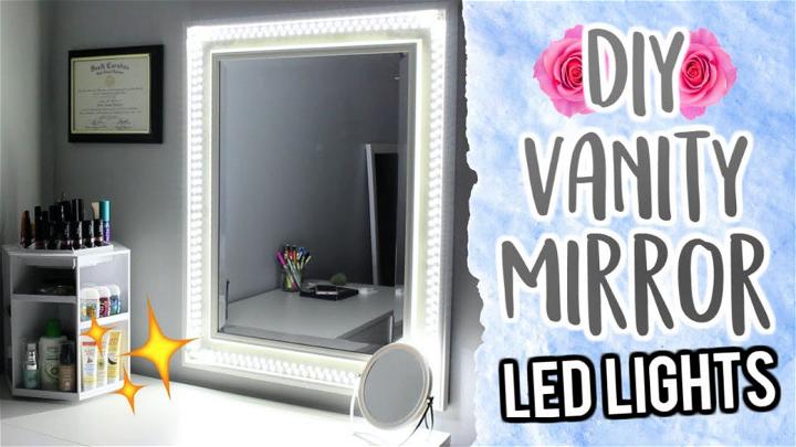 $20 DIY Vanity Mirror Using LED Lights