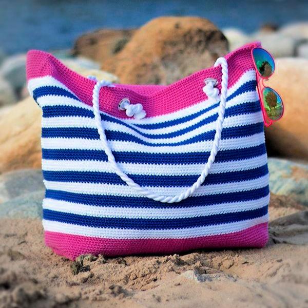 Classic beach bag online crochet