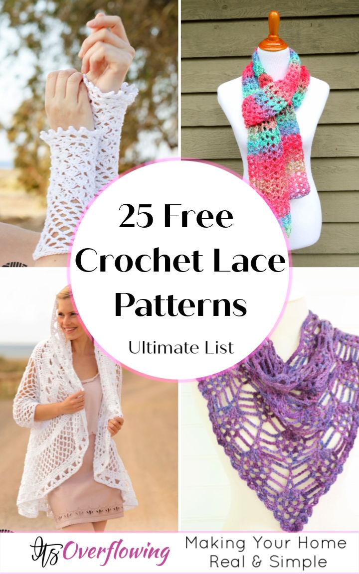 25 Free Crochet Lace Patterns for Beginners