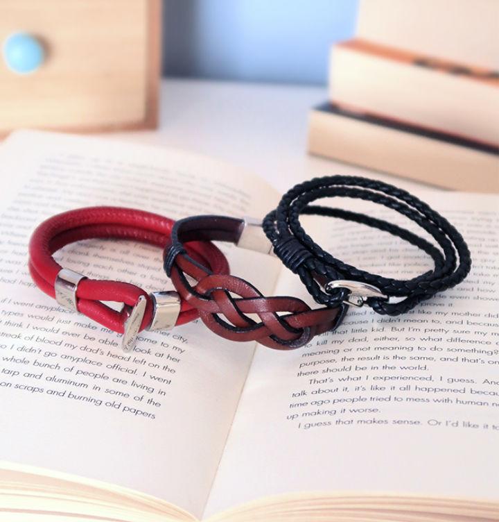 3 Style of Leather Bracelet for Guys 