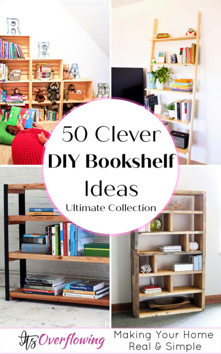 50 Clever DIY Bookshelf Ideas and Plans