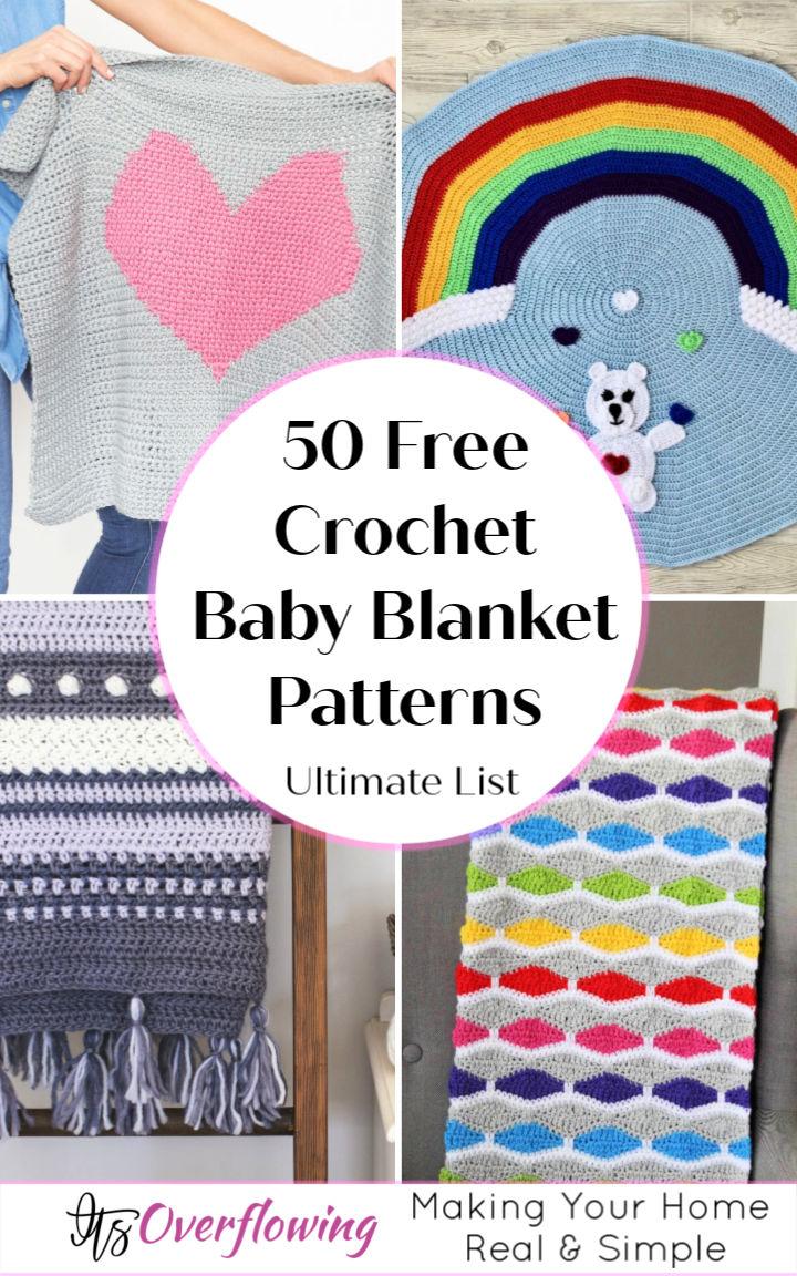 50 Free Crochet Baby Blanket Patterns