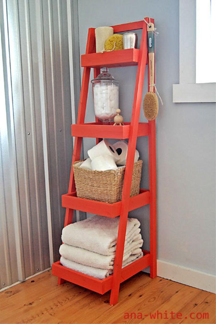 Ana White Painters Ladder Shelf