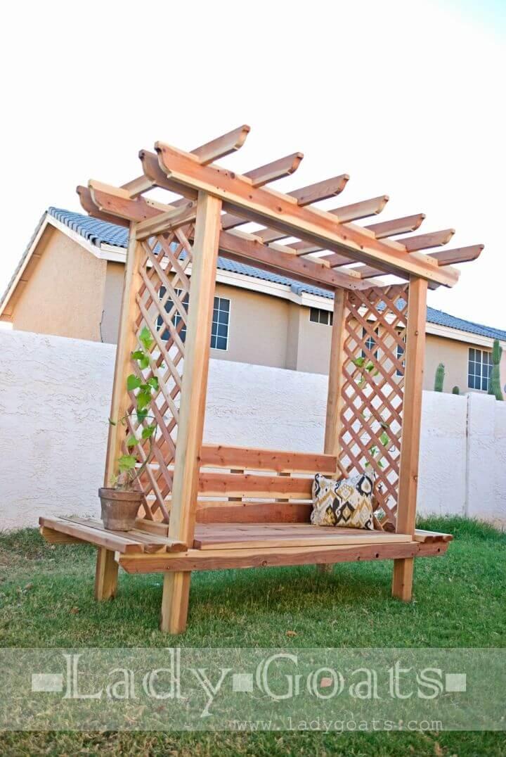 Awesome DIY Bench and Arbor Combo