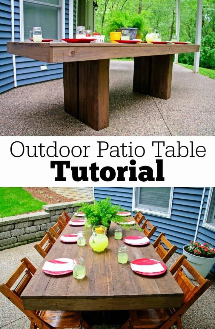Awesome DIY Outdoor Patio Table