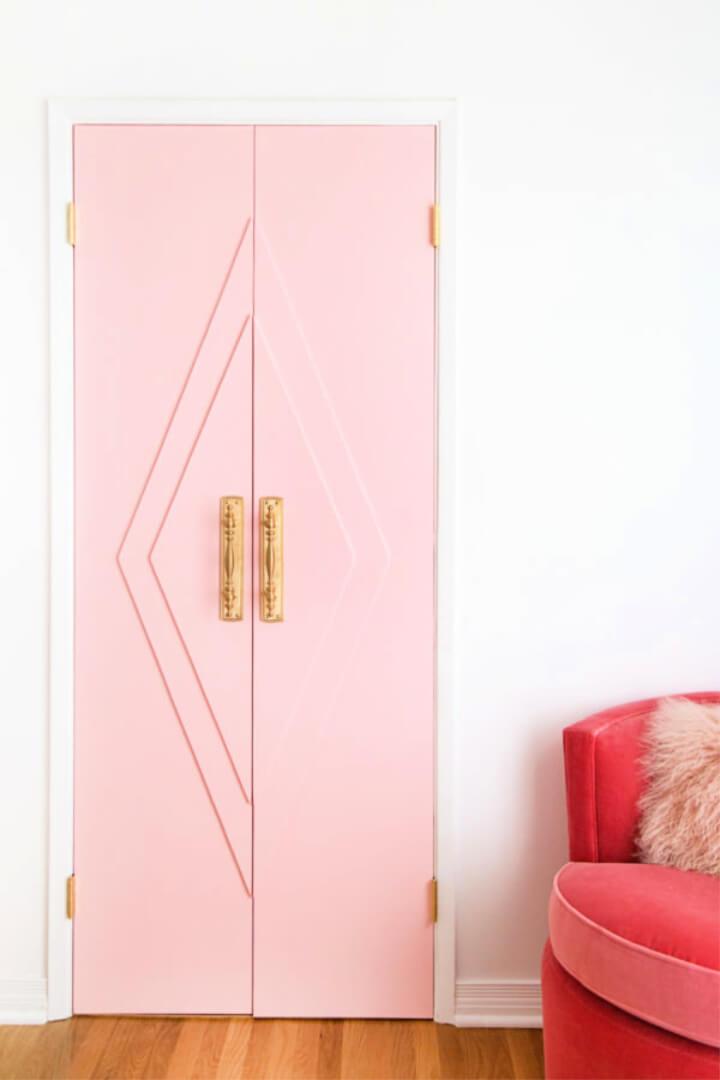 Amazing DIY Pink French  Closet Doors