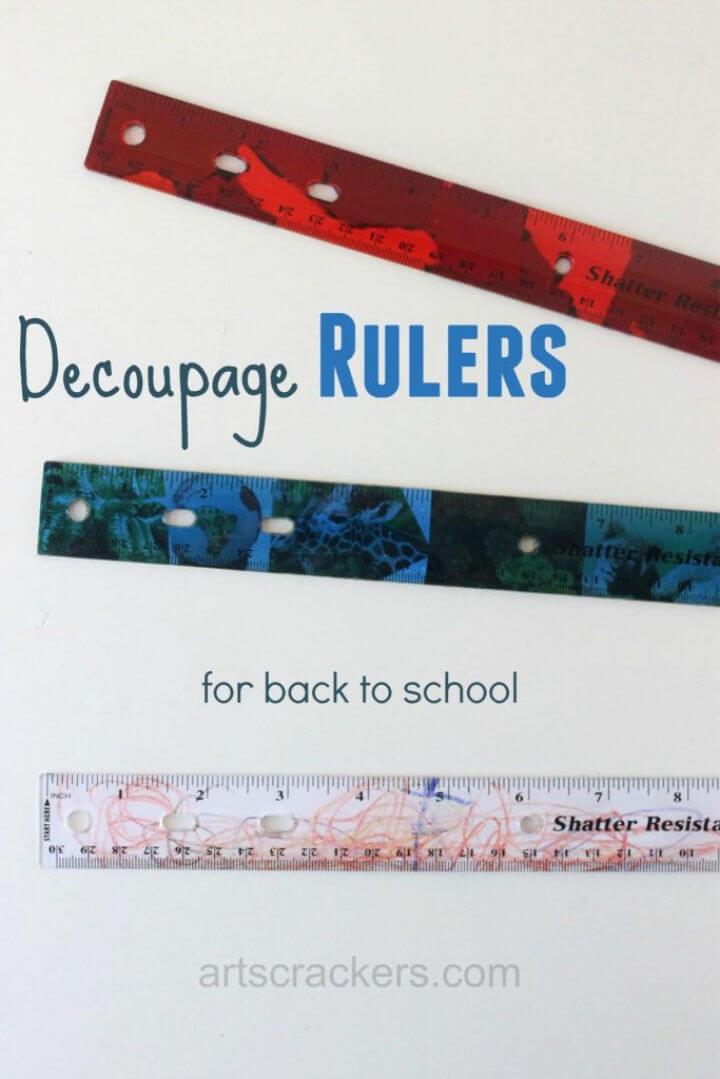 Back to School Decoupage Ruler