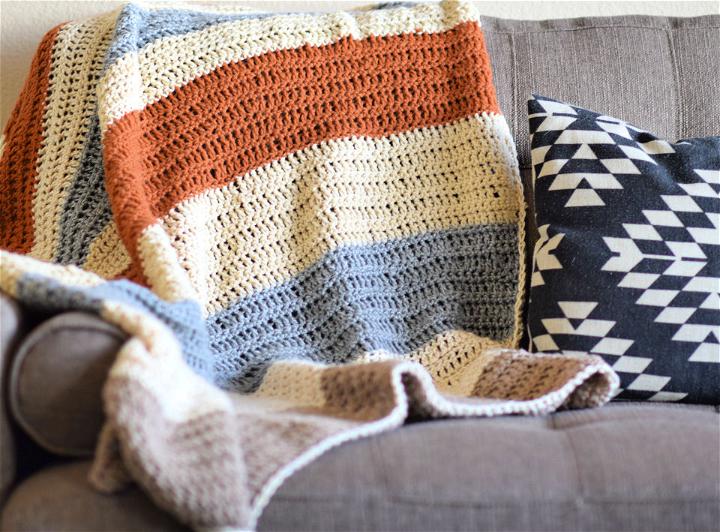 Easy Crochet Fall Throw Baby Blanket Pattern