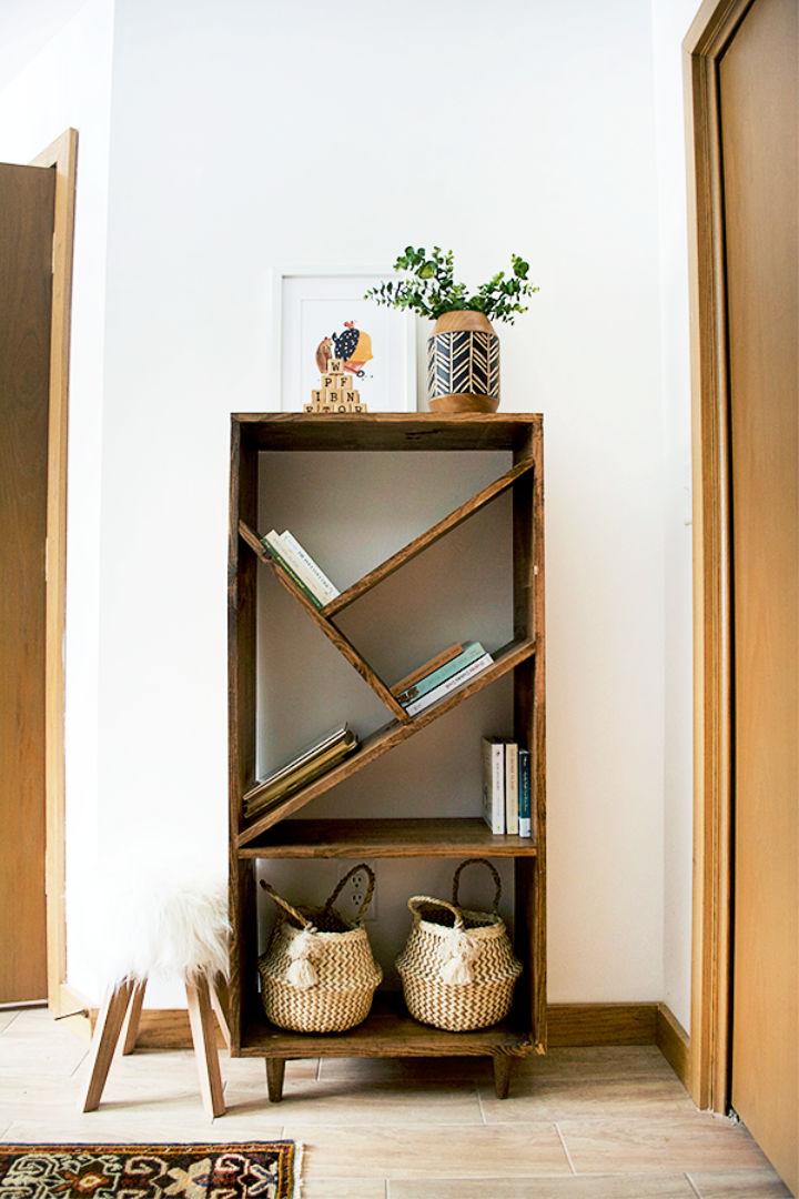 Bookcase with Angled Shelves