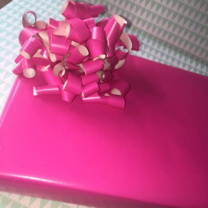 Leftover Wrapping Paper Bow