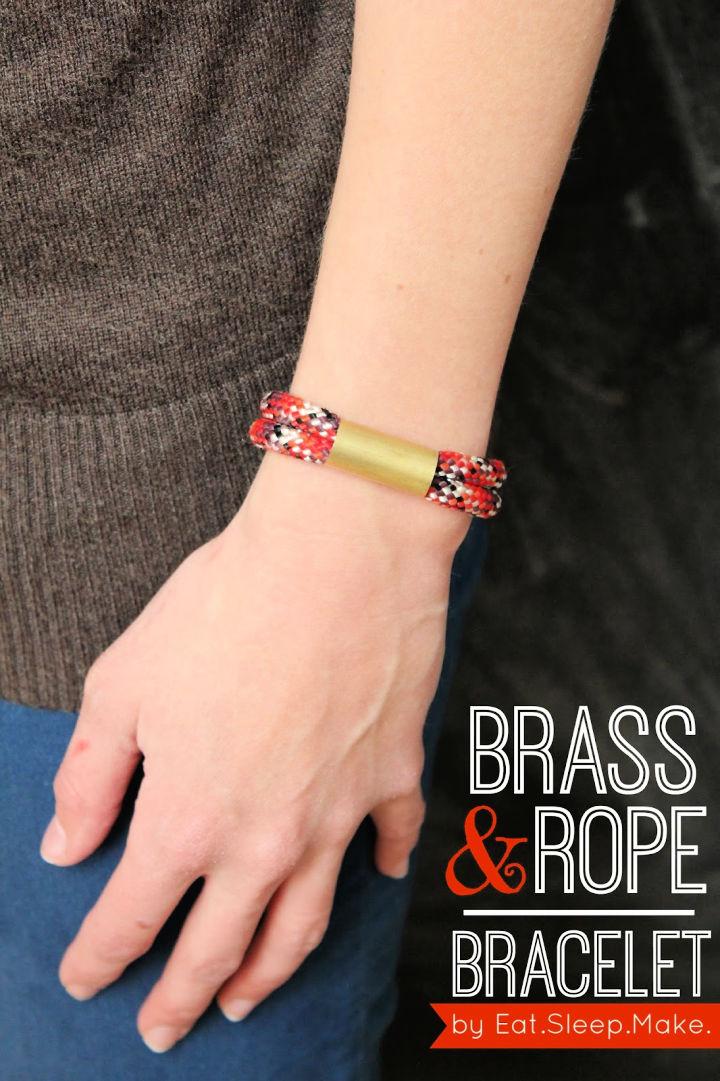 How to Make a Brass and Rope Bracelet 