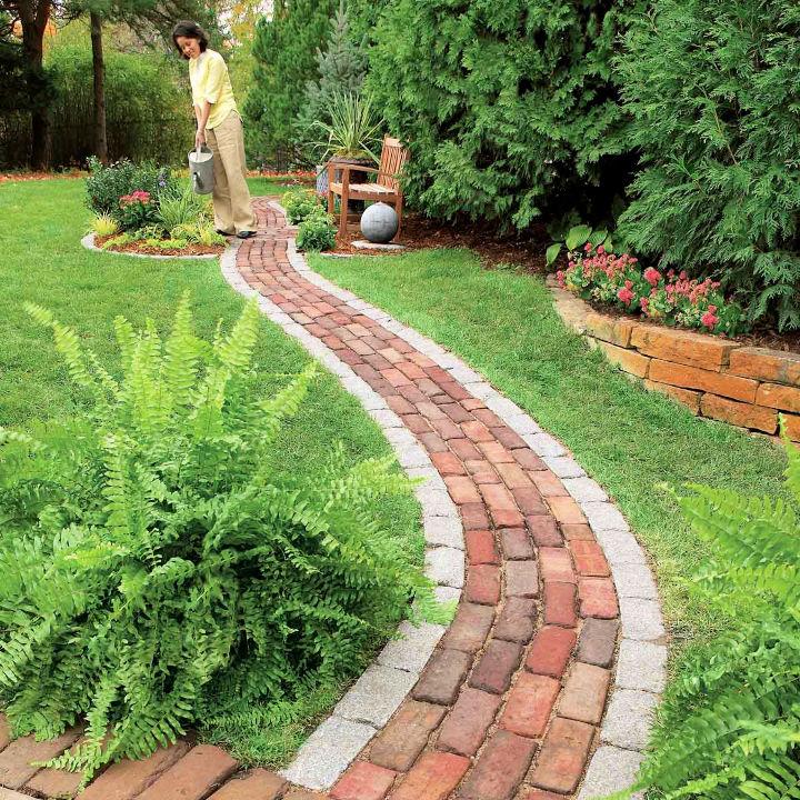 Build a Brick Pathway in the Garden