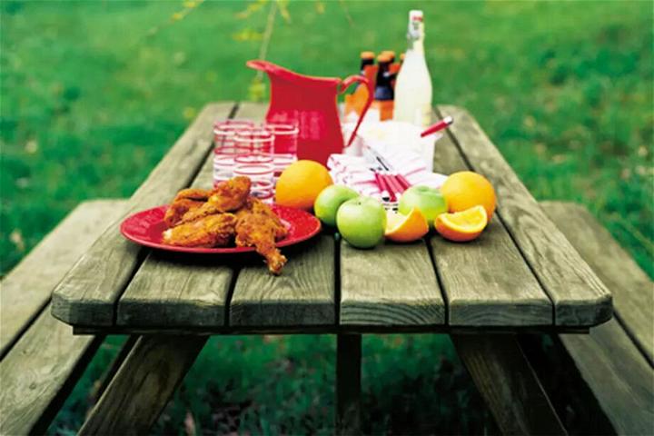 Build a Picnic Table with Attached Benches