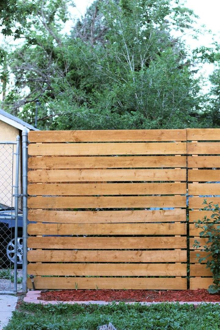 DIY Chain Link Fence Cover at Home