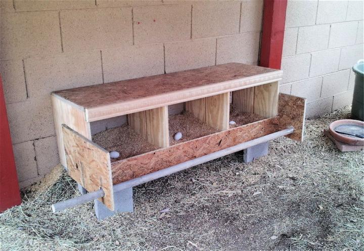 Homemade Chicken Coop Nesting Box 